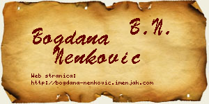 Bogdana Nenković vizit kartica